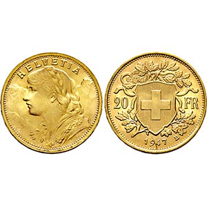 SCHWEIZ   - Bern.20 Franken 1947 B (900 ... 