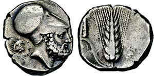 Stater. Um 330 v. Chr. Kopf des Leukippos ... 