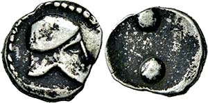 AR-Dionkion. 472-413. Korinthischer Helm. ... 