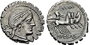 Denar. 79 v. Chr. Venuskopf mit Diadem r. ... 