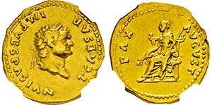 TITUS. 79-81, Aureus. Als Caesar. T CAESAR ... 