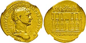 TRAIANUS. 98-117, Aureus. IMP TRAIANVS AVG ... 