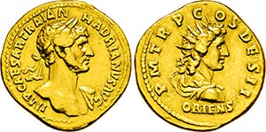 HADRIANUS. 117-138, Aureus. IMP CAESAR ... 