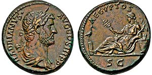 HADRIANUS. 117-138, As. Belorbeerte und ... 