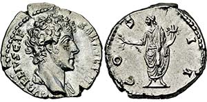 MARCUS AURELIUS. 161-180, Denar. Als Caesar. ... 