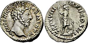 MARCUS AURELIUS. 161-180, Denar. Bloßer ... 