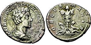 COMMODUS. 177-192, Denar. Als Caesar. ... 