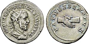 PUPIENUS. 238-, Antoninian. Drapierte und ... 