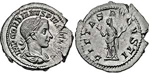 GORDIANUS III. 238-244, Denar. Belorbeerte, ... 