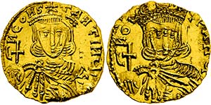 LEO III. U. S. SOHN CONSTANTINUS V. 720-741, ... 