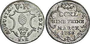 VII Kreuzer 1759 Stadtwährung zu 5 Kreuzer ... 