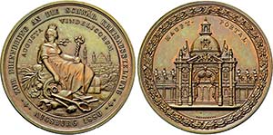 Bronzemedaille 1886 (Prägung Drentwett) zur ... 
