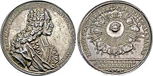 Medaille 1738 (Stempel von Conrad Börer) ... 