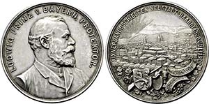 Ludwig III. 1913-1918, Medaille 1902 auf das ... 