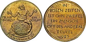 Bronzemedaille 1923 (Stempel von Fritz ... 