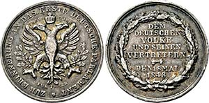 Medaille 1848 (unsigniert) auf das Erste ... 
