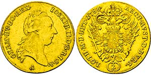 Joseph II. 1765-1790, Wien.2 Dukaten 1786 A. ... 