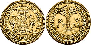 Franz II. Rakoczy. 1704-1711, Vergold. ... 