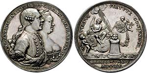 Karl Christian. 1753-1788, Medaille 1760 ... 