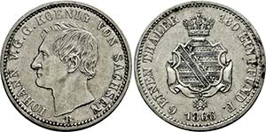 Johann. 1854-1873, 1/3 Taler 1856 F (ss-vz). ... 