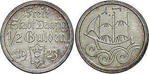 Utrecht.1/2 Gulden 1923 (fast St) und J. D7. ... 