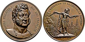 Große Bronzemedaille 1832 (Stempel von ... 
