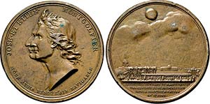 Louis XVI. 1774-1793, Bronzemedaille 1783 ... 