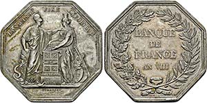 Consulat. 1799-1804, Oktogonale Medaille ... 