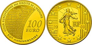 V. République., 100 Euro 2009 (920 fein) ... 