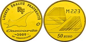 V. République., 50 Euro 2009 (920 fein) auf ... 
