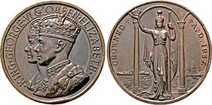 George VI. 1936-1952, Bronzemedaille 1937 ... 