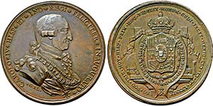 Carlos IV. 1788-1808, Bronzemedaille 1789 ... 