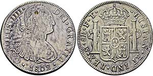 Carlos IV. 1788-1808, Mejico Ciudad.8 Reales ... 