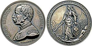 Versilb. Bronzemedaille 1871 (Stempel von C. ... 