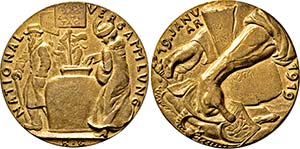 Große Bronzegußmedaille 1919 . {\b Wahl ... 