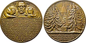 Großes Bronzegußmedaillo 1919 . {\b ... 