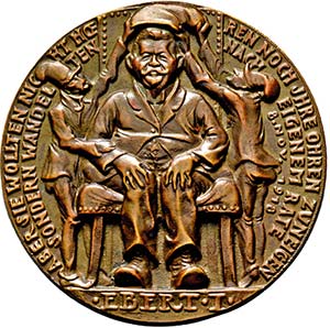Eins.Bronzegußmedaille 1918 (nur Rs.) {\b ... 