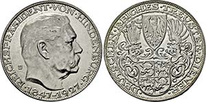 Medaille 1927 D . {\b Reichspräsident Paul ... 