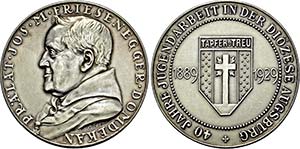 Medaille 1929 . {\b Prälat Friesenegger ... 