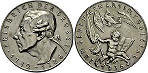 Medaille 1936 . {\b 150. Todestag Friedrichs ... 