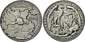 Medaille 1939 . {\b Reichsprotektorat über ... 