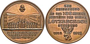 Kupfermedaille 1912 (unsigniert). {\b ... 