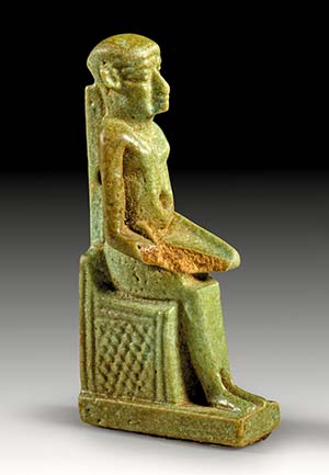 Amulett in Form des thronenden Imhotep, auf ... 