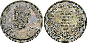 BAMBERG, STADT   - Medaille 1887 ... 