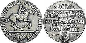 KARLSRUHE, STADT   - Medaille 1926 (Stempel ... 