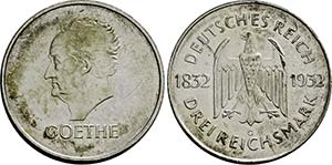 WEIMARER REPUBLIK   - 3 Reichsmark 1932 A, ... 