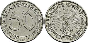 DRITTES REICH   - 50 Reichspfennig 1938 A, ... 