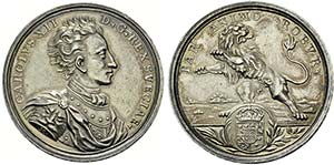 SCHWEDEN   - Karl XII. 1697-1718, Medaille ... 