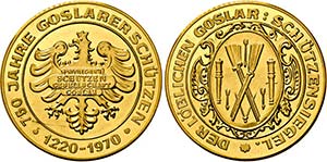 GOSLAR, REICHSSTADT   - Goldmedaille 1970 ... 