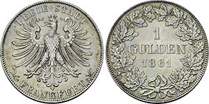 FRANKFURT, FREIE REICHSSTADT   - 1 Gulden ... 